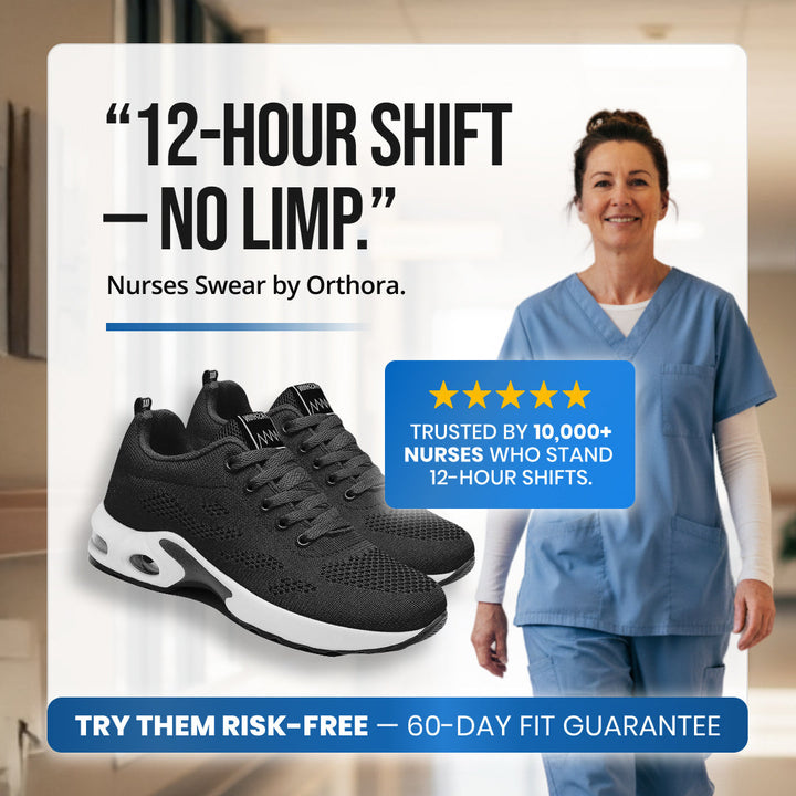 Orthora Pro – 12-Stunden-Schichtschuhe zur Linderung von Fersen- und Plantarfasziitis (Unisex)