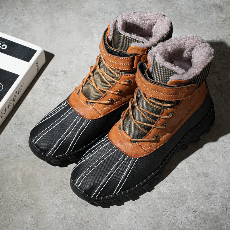 Herren Winterstiefel mit Schnürung und Profilsohle