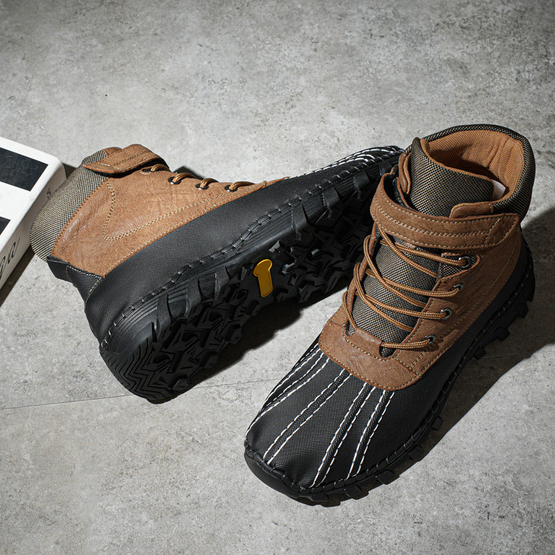 Herren Winterstiefel mit Schnürung und Profilsohle
