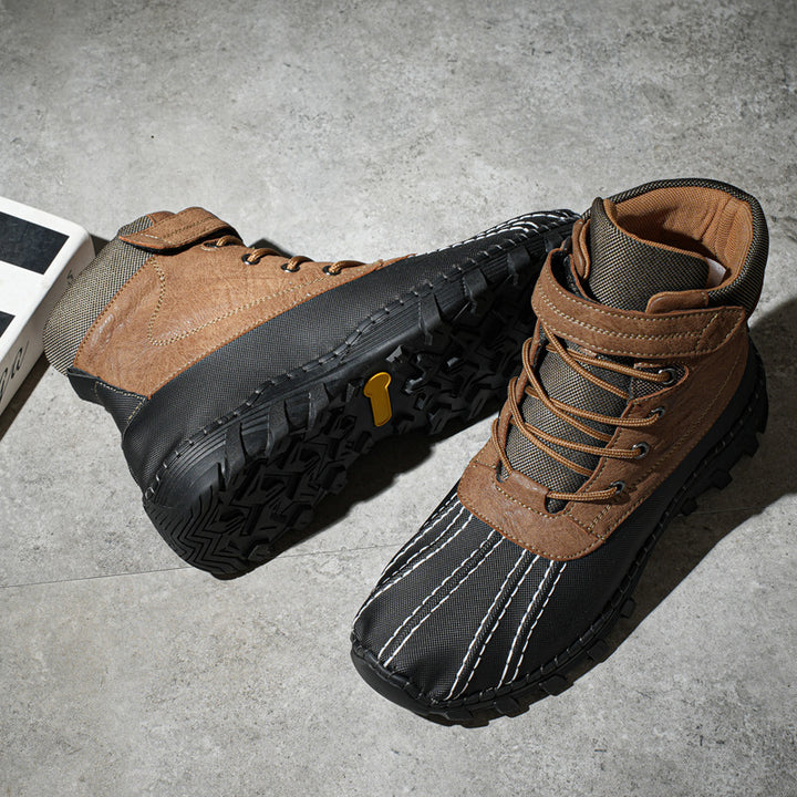 Herren Winterstiefel mit Schnürung und Profilsohle
