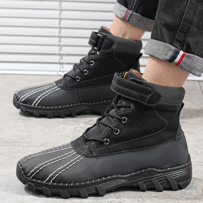 Herren Winterstiefel mit Schnürung und Profilsohle