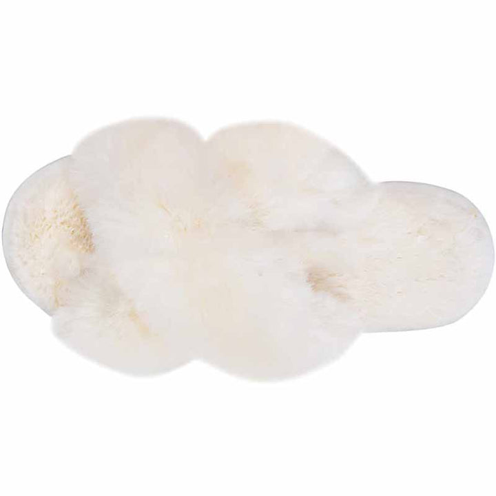 Flauschige Damen Pantoletten mit gekreuzten Riemen