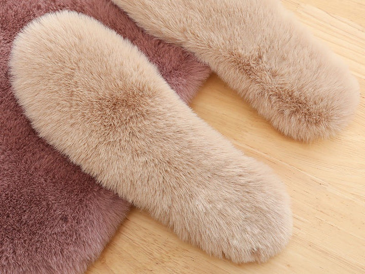 Paar Plüsch-Einlegesohlen für warme Winterschuhe