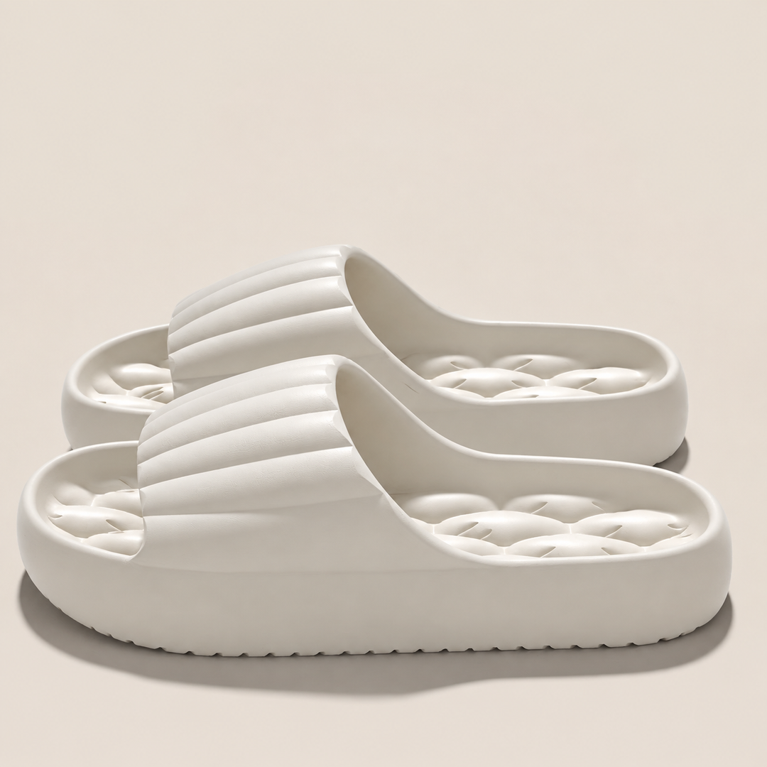 Minimalistische Kissen-Sandalen mit weicher Sohle