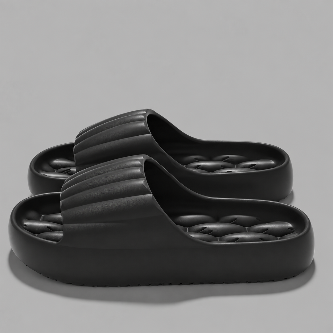 Minimalistische Kissen-Sandalen mit weicher Sohle