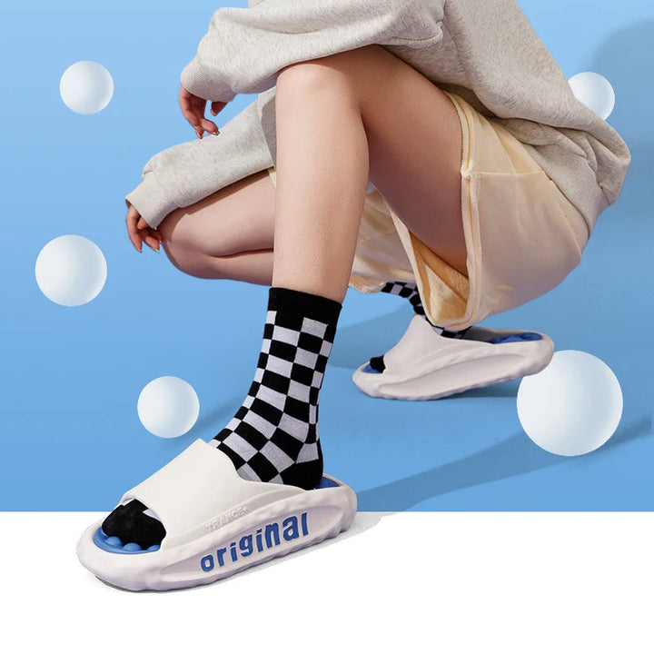 Rutschfeste Riemensandalen mit dämpfender Sohle