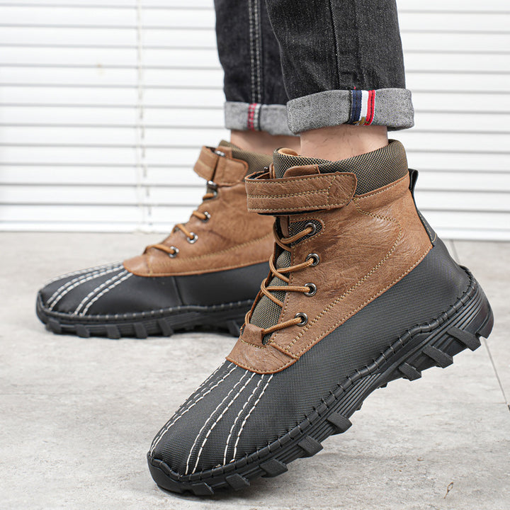Herren Winterstiefel mit Schnürung und Profilsohle