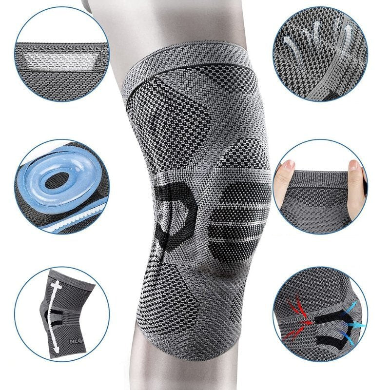 Kompressions-Kniebandage mit Seitenstabilisierung