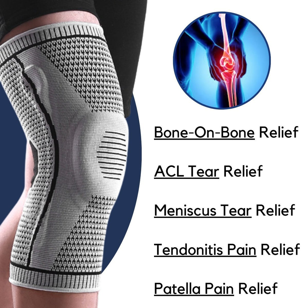 Kompressions-Kniebandage mit Seitenstabilisierung